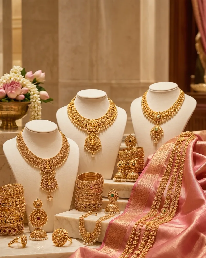 Traditional jewellery and saree accessories